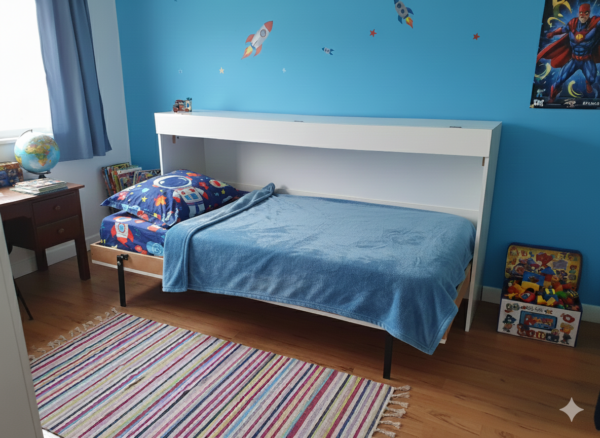 Cama Rebatible una plaza con Colchón